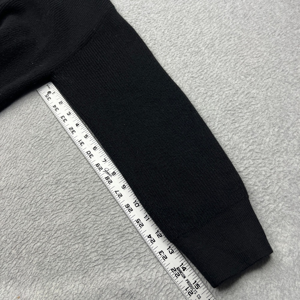 Lululemon Merino Wool-Blend Ribbed Long Wrap Sweater Womens 8 Black Cardi W3GKBS - Picture 5 of 10